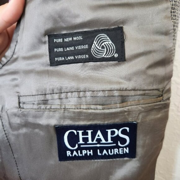 Chaps Ralph Lauren Fine Wool Blazer 38R Gray Sport Coat Jacket - Picture 14 of 15